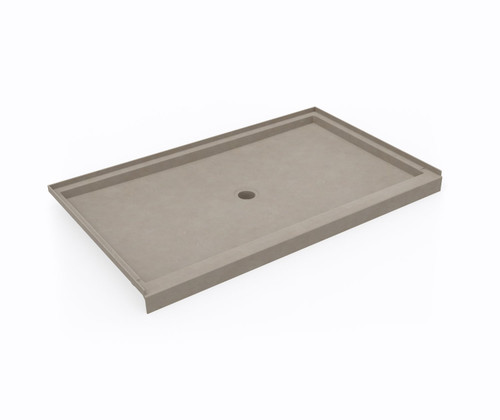 Swanstone SF03660MD.218 36 x 60 Alcove Shower Pan with Center Drain - Limestone