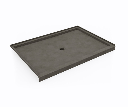 Swanstone SF04260MD.209 42 x 60  Alcove Shower Pan with Center Drain Charcoal Gray