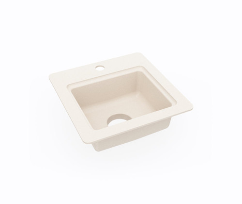 Swanstone 15 x 15 Undermount Or Drop-In Entertainment Sink in Tahiti White - BS01515.011