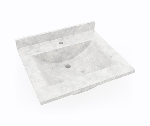 Swanstone CV02225.130 Contour 22 x 25 Single Bowl Vanity Top in Ice