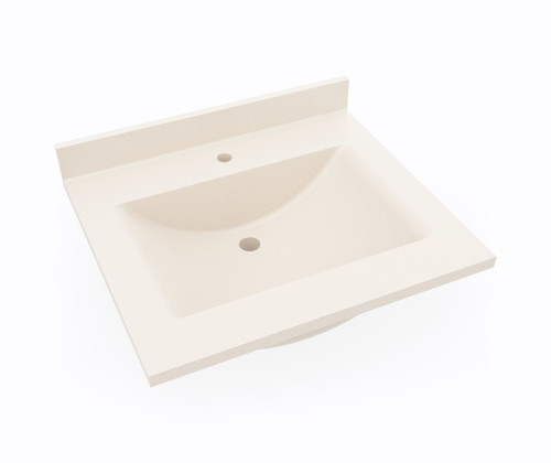 Swanstone Contour 22 x 25 Single Bowl Vanity Top in Tahiti White - CV02225.011