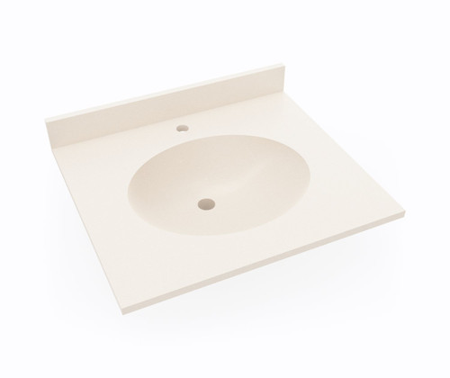 Swanstone VT01931.011 Ellipse 19 x 31 Single Bowl Vanity Top in Tahiti White