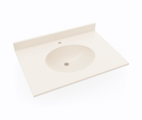 Swanstone Ellipse 22 x 31 Single Bowl Vanity Top in Tahiti White - VT02231.011