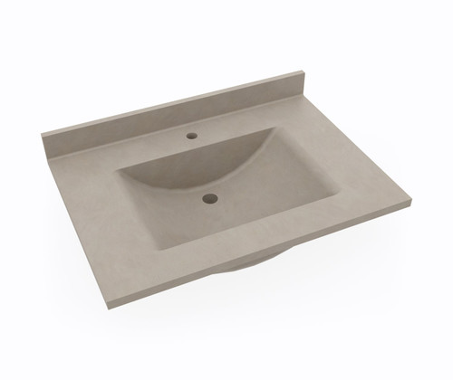 Swanstone CV02231.218 Contour 22 x 31 Single Bowl Vanity Top in Limestone