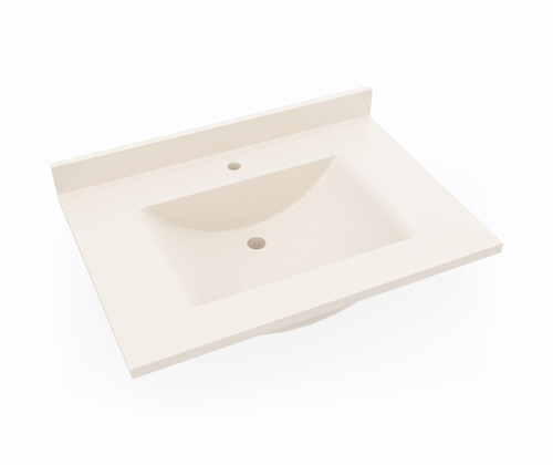 Swanstone CV02231.011 Contour 22 x 31 Single Bowl Vanity Top in Tahiti White