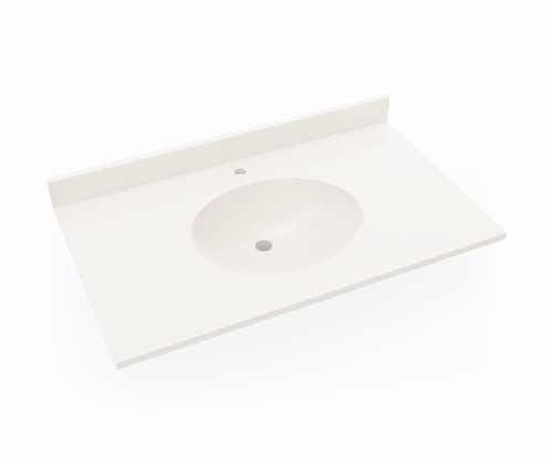 Swanstone Ellipse 22 x 37 Single Bowl Vanity Top in Bisque - VT02237.018