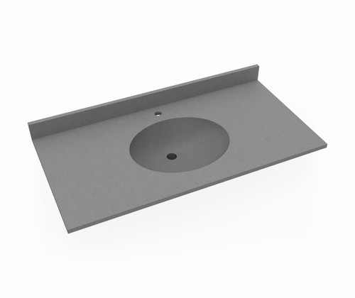Swanstone Ellipse 22 x 43 Single Bowl Vanity Top in Ash Gray - VT02243.203