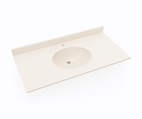 Swanstone Ellipse 22 x 43 Single Bowl Vanity Top in Tahiti White - VT02243.011