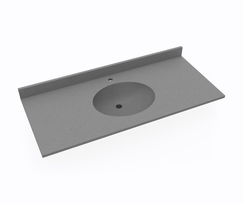 Swanstone Ellipse 22 x 49 Single Bowl Vanity Top in Ash Gray - VT02249.203