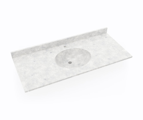 Swanstone Ellipse 22 x 49 Single Bowl Vanity Top in Ice - VT02249.130