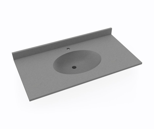Swanstone Chesapeake 22 x 43 Single Bowl Vanity Top in Ash Gray - CH02243.203