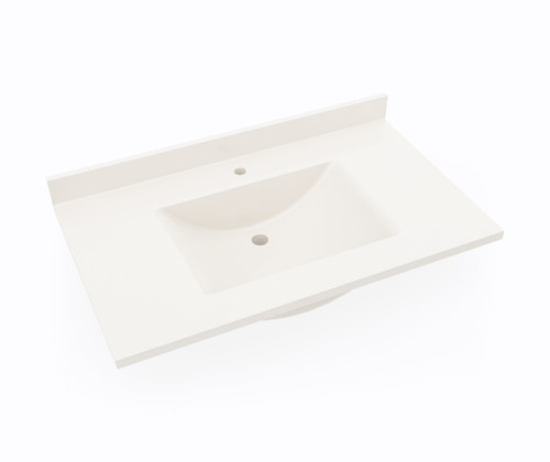 Swanstone Contour 22 x 37 Single Bowl Vanity Top in Bisque - CV02237.018