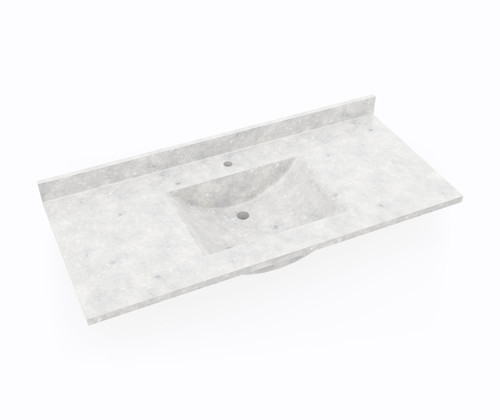 Swanstone Contour 22 x 49 Single Bowl Vanity Top in Ice - CV02249.130