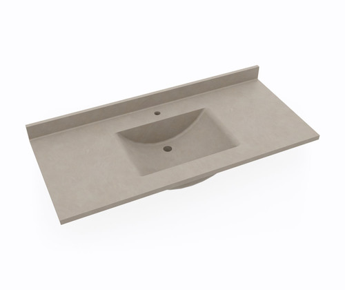 Swanstone Contour 22 x 49 Single Bowl Vanity Top in Limestone - CV02249.218