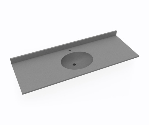 Swanstone Ellipse 22 x 61 Single Bowl Vanity Top in Ash Gray - VC02261.203