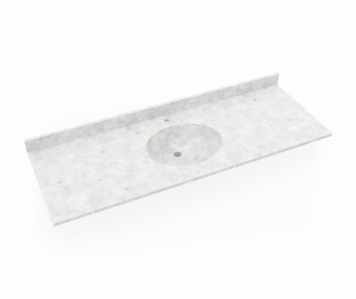Swanstone Ellipse 22 x 61 Single Bowl Vanity Top in Ice - VC02261.130