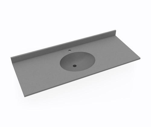 Swanstone VC02255.203 Ellipse 22 x 55 Single Bowl Vanity Top in Ash Gray