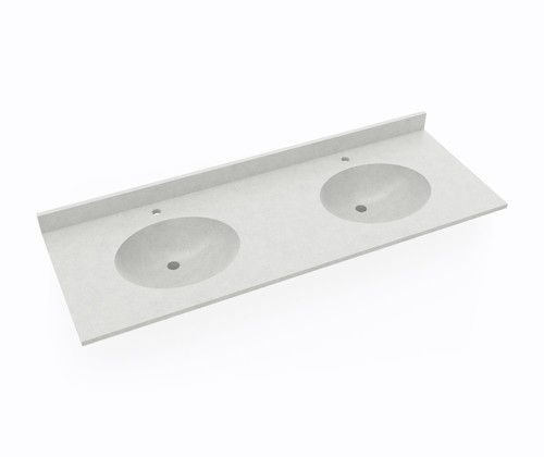 Swanstone Ellipse 22 x 61 Double Bowl Vanity Top in Birch - VT022612B.226
