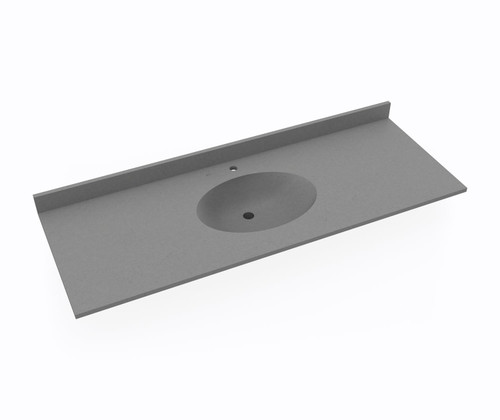 Swanstone Chesapeake 22 x 61 Single Bowl Vanity Top in Ash Gray - CH02261.203