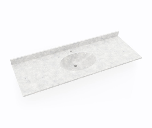 Swanstone Chesapeake 22 x 61 Single Bowl Vanity Top in Ice - CH02261.130