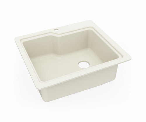 Swanstone KS02522SB.037 22 x 25  Undermount Or Drop-In Single Bowl Sink in Bone