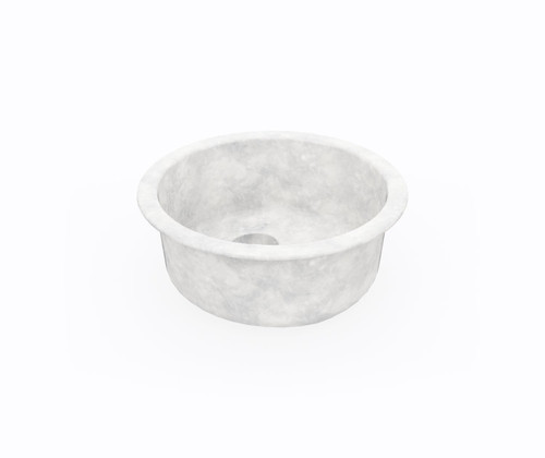 Swanstone KS00018RB.130 18 1/2" Undermount Or Drop-In Round Bowl Sink in Ice