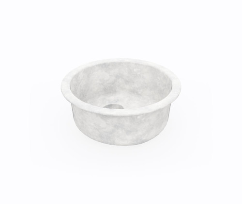 Swanstone 18 1/2" Undermount Or Drop-In Round Bowl Sink in Ice - KS00018RB.130