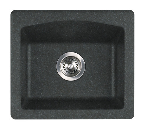 Swanstone 16 x 18 Granite Undermount Or Drop-In Bar Sink in Nero - QZ01816BS.077