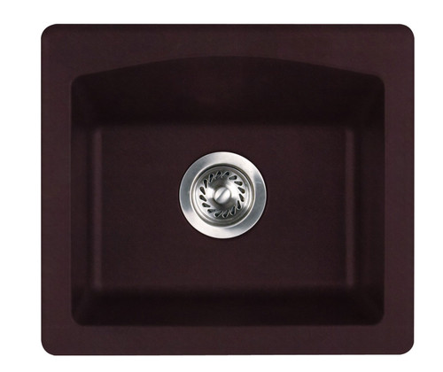 Swanstone 16 x 18 Granite Undermount Or Drop-In Bar Sink in Espresso - QZ01816BS.170