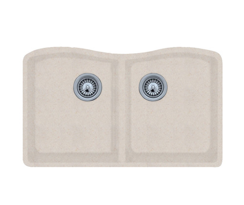 Swanstone 22 x 33 Granite Undermount Double Bowl Sink in Granito - QU03322ED.076