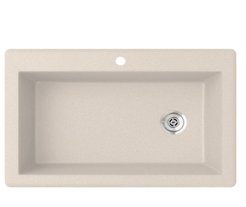 Swanstone 22 x 33 Granite Drop in Single Bowl Sink in Granito - QZ03322SB.076