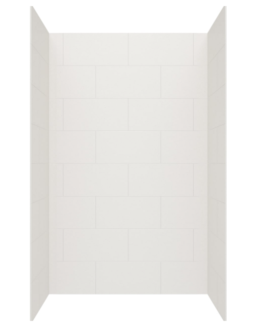 Swanstone 36" x 36" x 72 Traditional Subway Tile Glue up Bathtub and Shower Wall Kit in Birch - TSMK723636.226