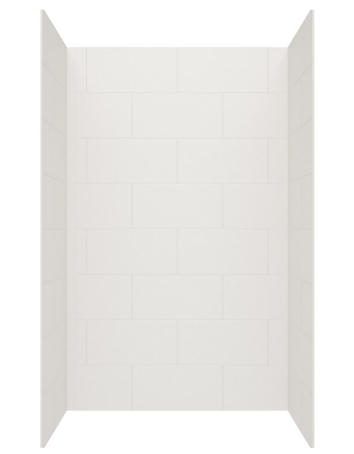 Swanstone TSMK843450.226 34 x 50 x 84  Traditional Subway Tile Glue up Shower Wall Kit in Birch