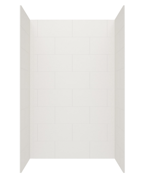 Swanstone 36 x 36 x 96 Traditional Subway Tile Glue up Shower Wall Kit in Birch - TSMK963636.226