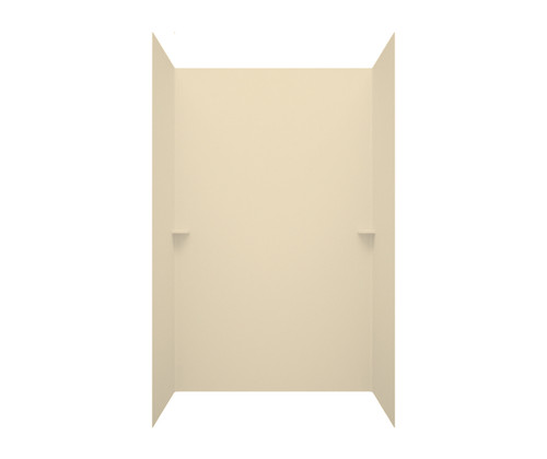 Swanstone SK363696.037 36 x 36 x 96  Smooth Glue up Shower Wall Kit in Bone