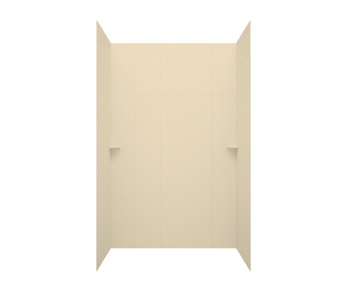 Swanstone SQMK963636.037 36 x 36 x 96  Square Tile Glue up Shower Wall Kit in Bone