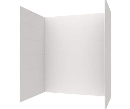 Swanstone TSMK724262.130 42 x 62 x 72 Traditional Subway Tile Glue up Bathtub and Shower Wall Kit in Ice