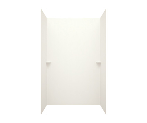 Swanstone SK364896.018 36 x 48 x 96  Smooth Glue up Shower Wall Kit in Bisque
