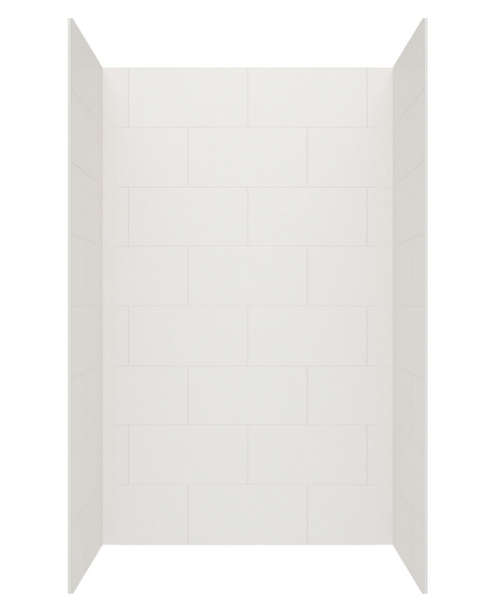 Swanstone TSMK963250.226 32 x 50 x 96  Traditional Subway Tile Glue up Shower Wall Kit in Birch