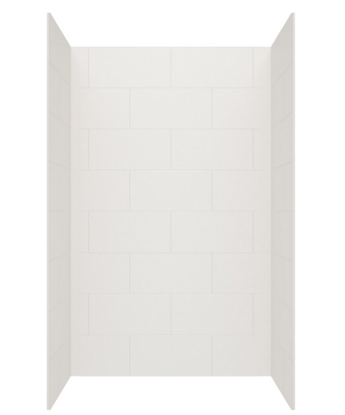 Swanstone 32 x 50 x 96 Traditional Subway Tile Glue up Shower Wall Kit in Birch - TSMK963250.226