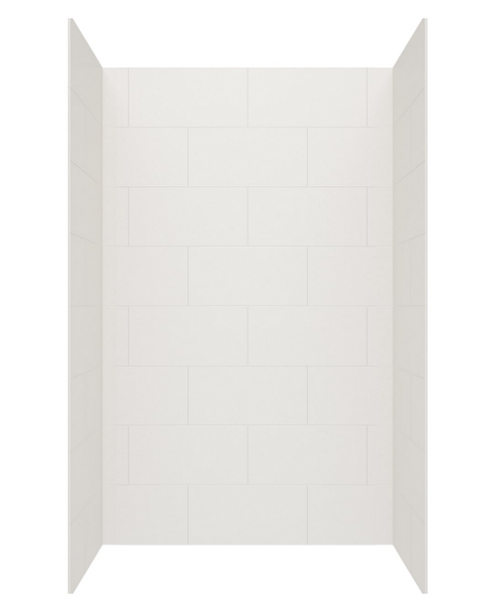 Swanstone TSMK963450.226 34 x 50 x 96  Traditional Subway Tile Glue up Shower Wall Kit in Birch