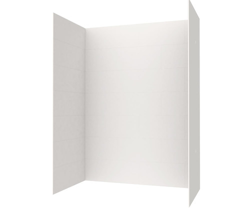 Swanstone 42 x 62 x 84 Traditional Subway Tile Glue up Shower Wall Kit in Ice - TSMK844262.130