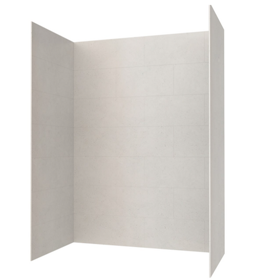 Swanstone TSMK844262.226 42 x 62 x 84  Traditional Subway Tile Glue up Shower Wall Kit in Birch