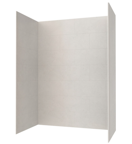 Swanstone 42 x 62 x 84 Traditional Subway Tile Glue up Shower Wall Kit in Birch - TSMK844262.226