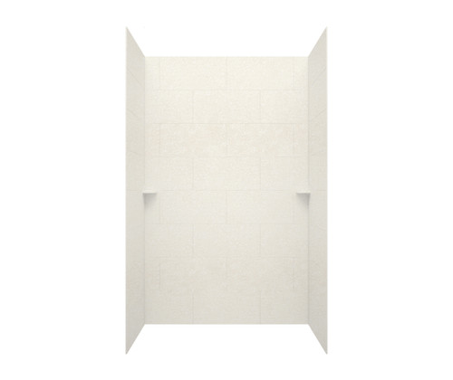 Swanstone TSMK843062.011 30 x 62 x 84  Traditional Subway Tile Glue up Shower Wall Kit in Tahiti White