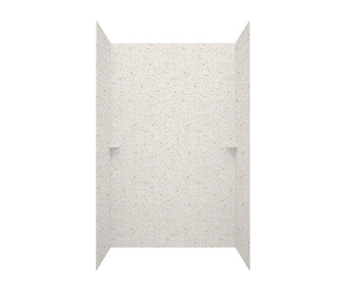 Swanstone TSMK843062.040 30 x 62 x 84  Traditional Subway Tile Glue up Shower Wall Kit in Bermuda Sand