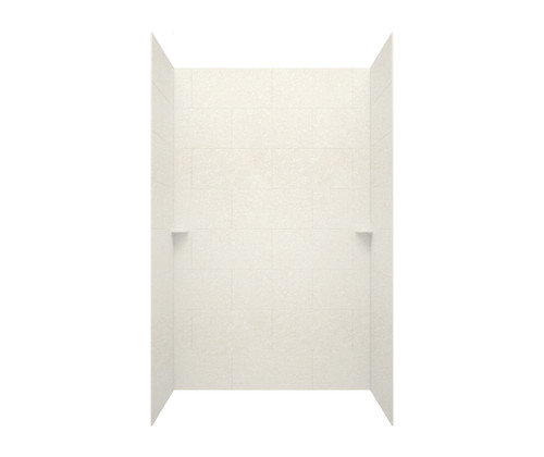 Swanstone TSMK843262.011 32 x 62 x 84 Traditional Subway Tile Glue up Shower Wall Kit in Tahiti White
