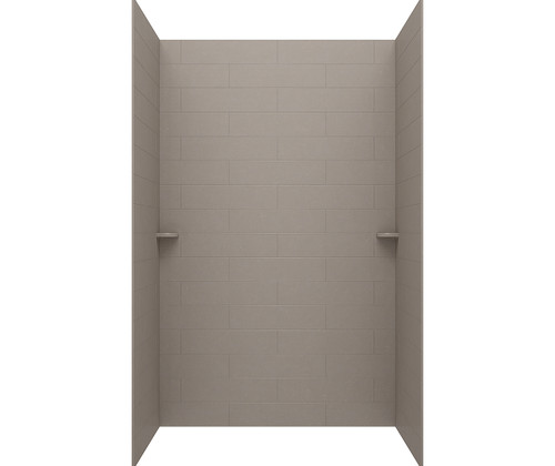 Swanstone MSMK843262.212 32 x 62 x 84  Modern Subway Tile Glue up Shower Wall Kit in Clay
