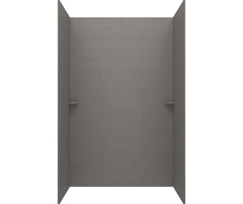 Swanstone MSMK843262.215 32 x 62 x 84  Modern Subway Tile Glue up Shower Wall Kit in Sandstone