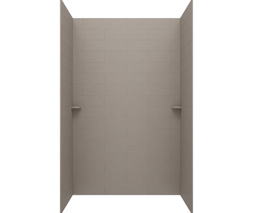 Swanstone MSMK843662.212 36 x 62 x 84  Modern Subway Tile Glue up Shower Wall Kit in Clay